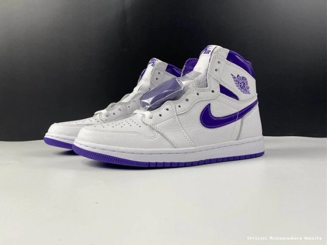 Official Maikesneakers COURT AIR RETRO HIGH 1 JORDAN CD0461-151 PURPLE 0724